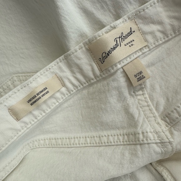 Universal Thread Vintage Bermuda White Denim Shorts - Picture 3 of 4